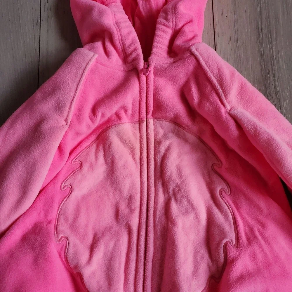Carter's Puffer Snowsuit Girls 3-6 Months Pink Flamingo Hooded Fleece Costume